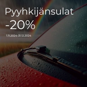 Pimeää ja märkää… Nyt olisi viimeistään hyvä hetki tehdä omasta ajokokemuksesta miellyttävämpää ja käydä vaihtamassa pyyhkijänsu...